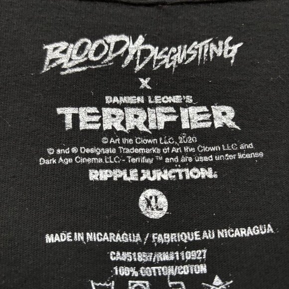 Bloody Disgusting x Terrifier T-Shirt Size Extra Large - Picture 4 of 5